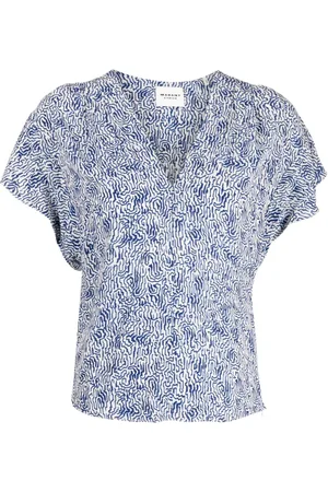 Marant Etoile Delocia abstract-print V-neck blouse