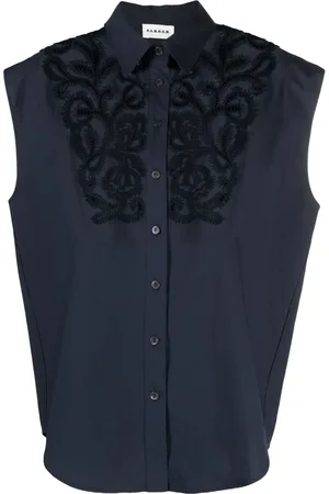 P.A.R.O.S.H. Broderie anglaise sleeveless shirt