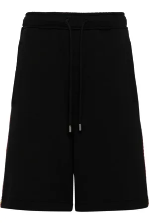 Lanvin Zigzag-embroidered cotton shorts