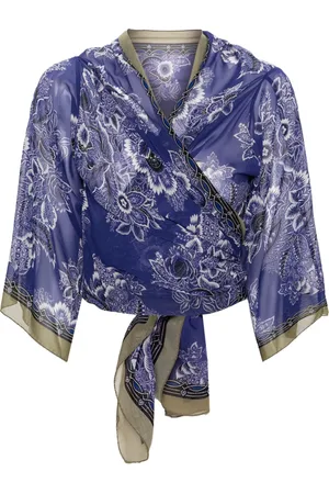 Etro Floral-print tied blouse