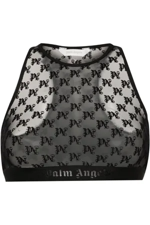 Palm Angels logo-waistband Lace Triangle Bra - Farfetch