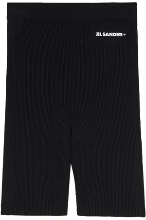 Jil Sander Logo-print fine-ribbed compression shorts
