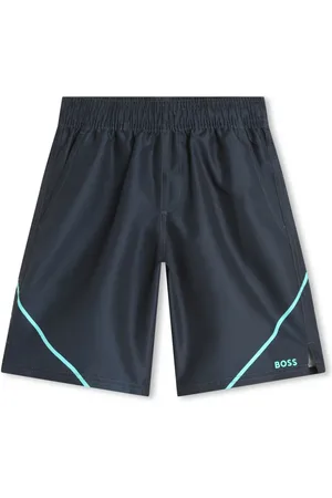 HUGO BOSS Contrast-trim swim shorts