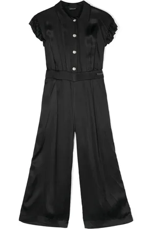 MONNALISA Cut-out satin jumpsuit