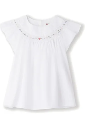 BONPOINT Fillys floral-embroidered cotton blouse