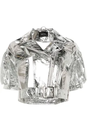 Simone Rocha Cut-out leather biker jacket