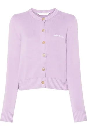 Palm Angels Logo-embroidered cotton cardigan