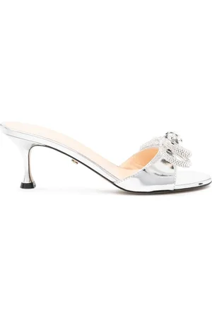 Mach & Mach Bow-detail metallic sandals