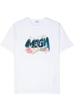 Msgm Logo-print cotton T-shirt