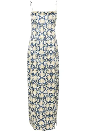 Ganni Snake-print maxi dress