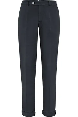 Brunello Cucinelli Straight-leg cotton-blend trousers
