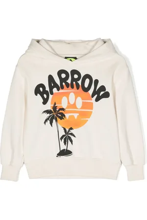 BARROW Sunset-print cotton hoodie
