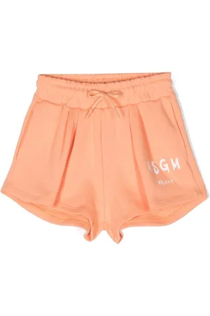Msgm Logo-print cotton shorts