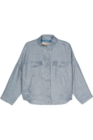HERNO Logo-engraved buttons herringbone jacket
