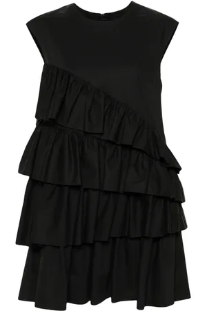 Msgm Ruffle-detailing cotton dress