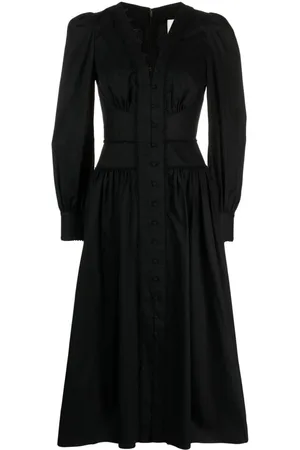 Marchesa Notte Tansy V-neck midi dress