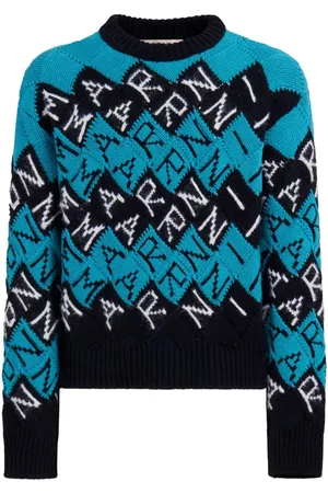 Marni Logo intarsia-knit jumper