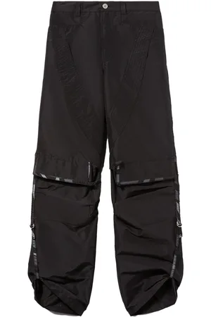 Puccini Patterned-trim taffeta cargo trousers
