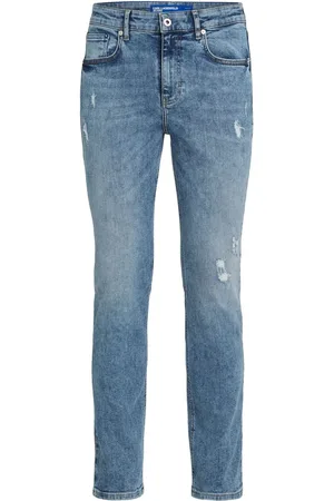 Karl Lagerfeld Distressed-effect mid-rise skinny jeans