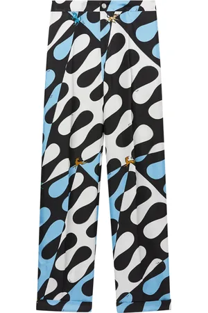 Puccini Leocorno-print silk trousers
