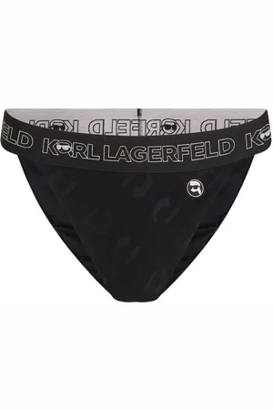 Karl Lagerfeld Ikon 2.0 logo-appliqué bikini bottoms