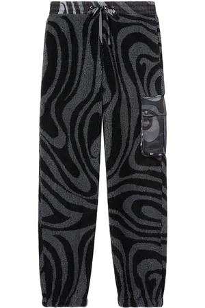 Puccini Marmo-print fleece track pant