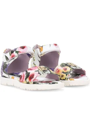 Dolce & Gabbana Floral-print leather sandals