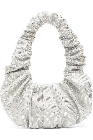 GIUSEPPE DI MORABITO Crystal-embellished ruched tote bag