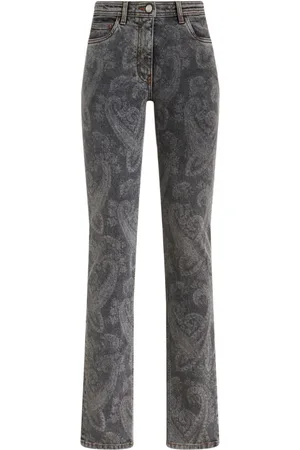 Etro High-rise paisley-print straight-leg jeans