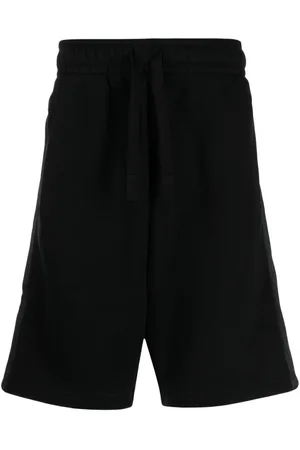 Palm Angels Logo-tape cotton track shorts