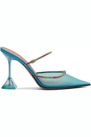Amina Muaddi Gilda Glass 95mm mules