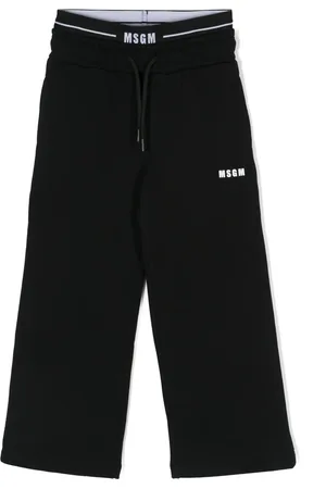 Msgm Logo-waistband cotton track pants