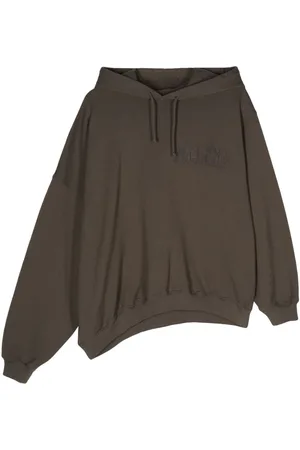 MAGLIANO Embroidered-logo asymmetric hoodie