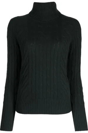 N.PEAL Cable-knit roll-neck cashmere jumper