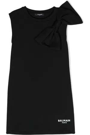 Balmain Bow-detail cotton dress