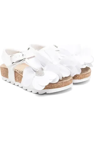 MONNALISA Floral-appliqué chunky sandals