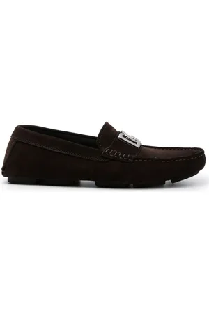 Dolce & Gabbana Logo-plaque suede loafers