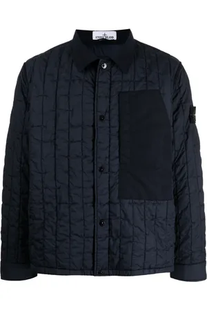 Stone Island Compass-appliqué quilted jacket
