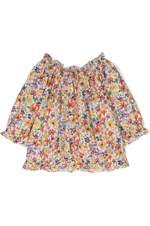 Il gufo Floral-print cotton blouse