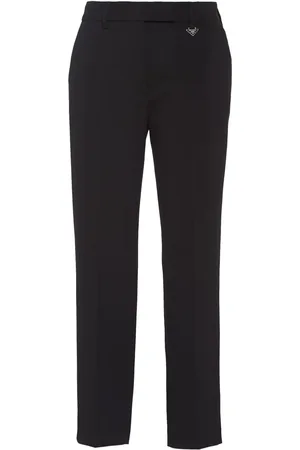 Prada Grain-de-poudre cropped trousers