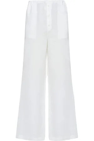 Prada Linen wide-leg trousers
