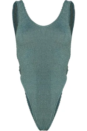 Bond Eye Alicia ring-detailing seersucker swimsuit
