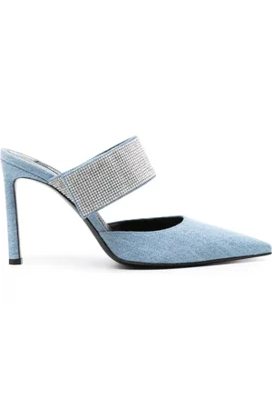 Sergio Rossi Sr Paris 100mm denim mules