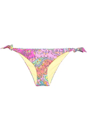 Twin-Set Paisley-print thong bikini bottoms