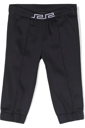 VERSACE Greca-detailed twill trousers