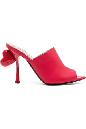 Moschino 100mm heart-detail leather sandals