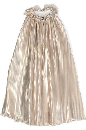 LA STUPENDERIA Aurora bow-embellished pleated dress