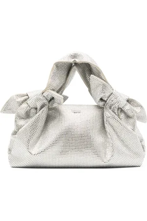 GIUSEPPE DI MORABITO Knoted-straps rhinestone-embellished tote bag