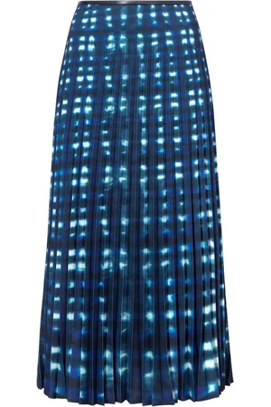 Proenza Schouler Piper tie-dye pleated midi skirt