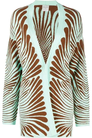 FORTE FORTE Intarsia-knit open front cardigan